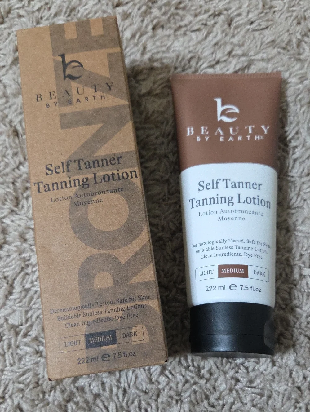 New In Box & Sealed ~ Beauty By Earth  - Medium Self Tanning Lotion ~ Exp 4/2029